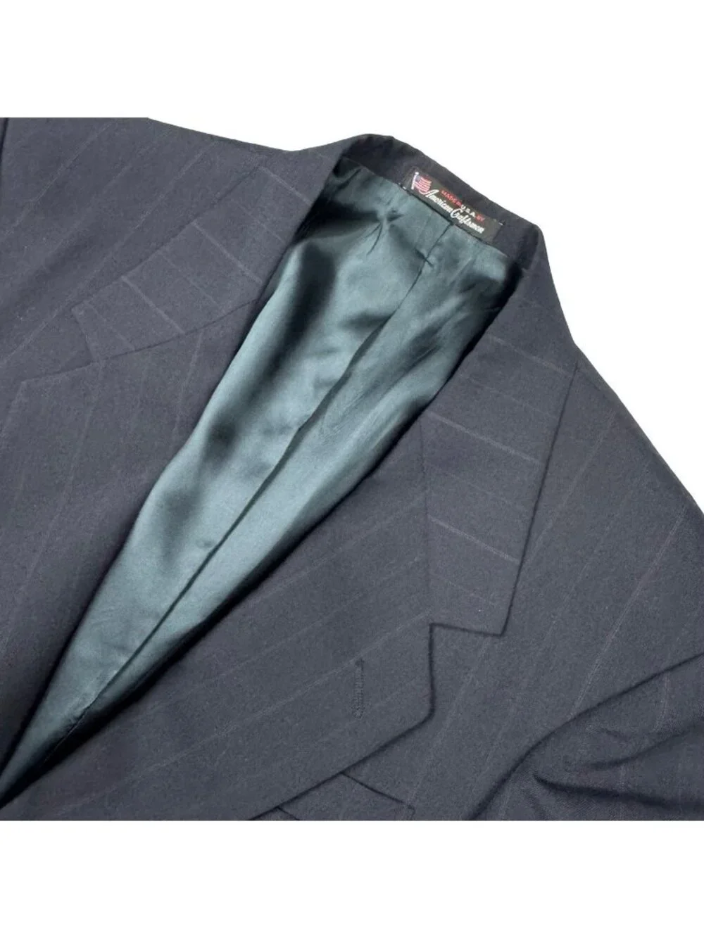 Stafford Men’s Wool 2-Button Blazer Jacket Gray Stripe • USA • 38S